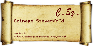 Czinege Szeveréd névjegykártya